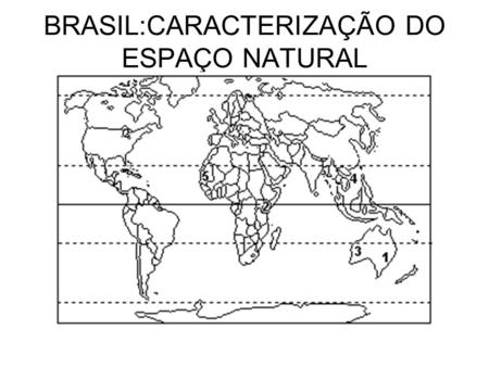 BRASIL:CARACTERIZAÇÃO DO ESPAÇO NATURAL