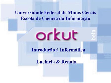 Universidade Federal de Minas Gerais Escola de Ciência da Informação
