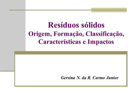 Gersina N. da R. Carmo Junior