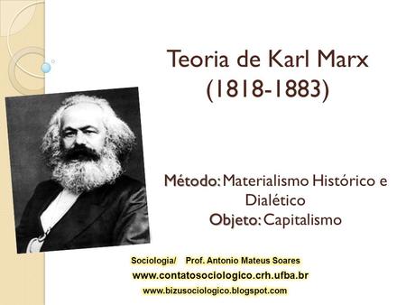 Sociologia/ Prof. Antonio Mateus Soares