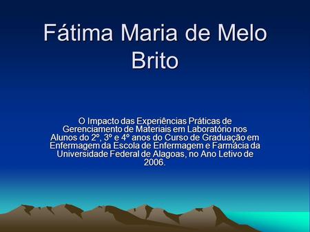 Fátima Maria de Melo Brito