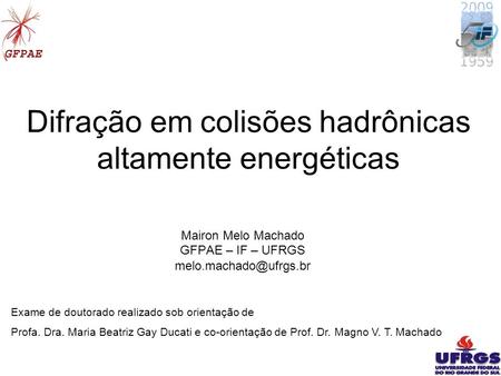 Difração em colisões hadrônicas altamente energéticas