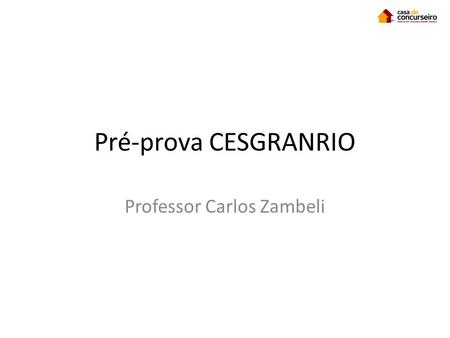 Professor Carlos Zambeli