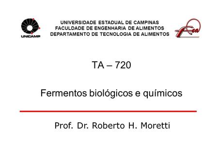 TA – 720 Fermentos biológicos e químicos