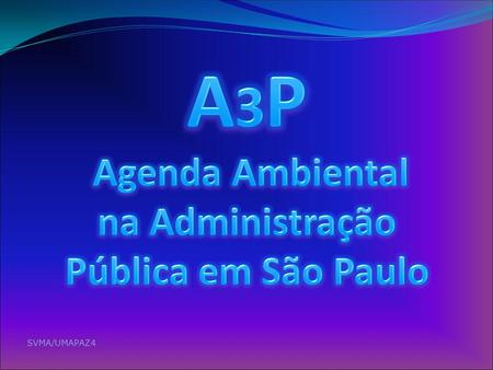 A3P Agenda Ambiental na Administração Pública em São Paulo