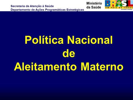 Política Nacional de Aleitamento Materno