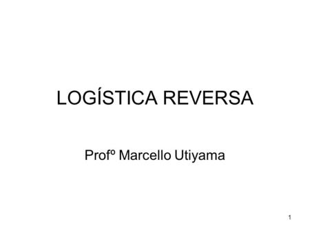 Profº Marcello Utiyama