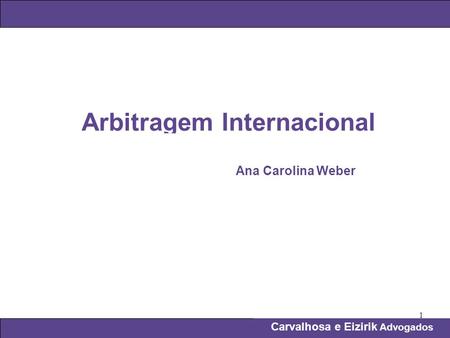 Arbitragem Internacional