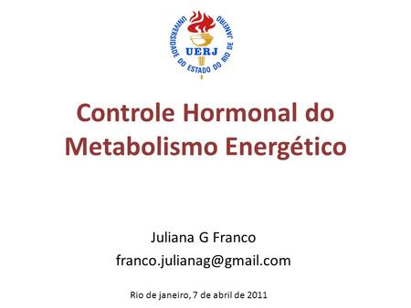 Controle Hormonal do Metabolismo Energético