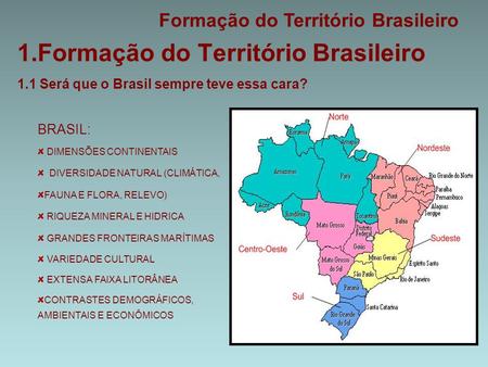 Formação do Território Brasileiro