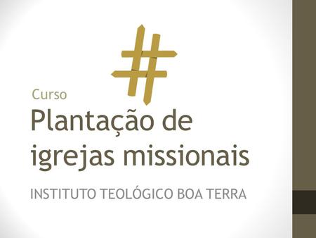 Plantação de igrejas missionais