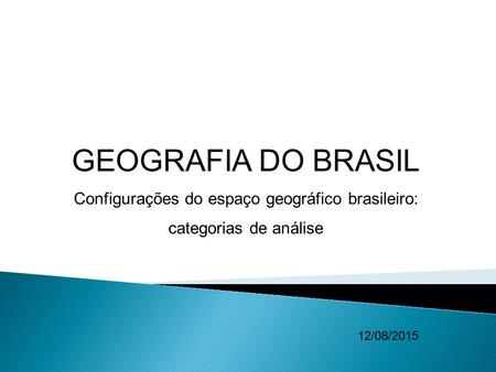 Configurações do espaço geográfico brasileiro: