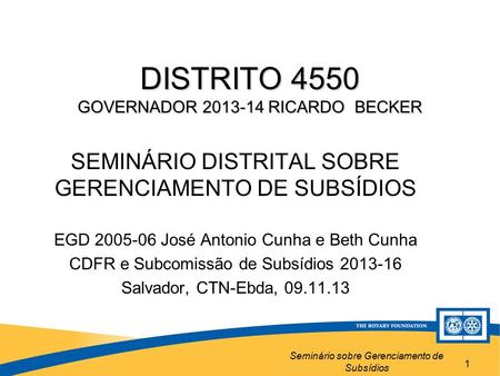 DISTRITO 4550 GOVERNADOR RICARDO BECKER