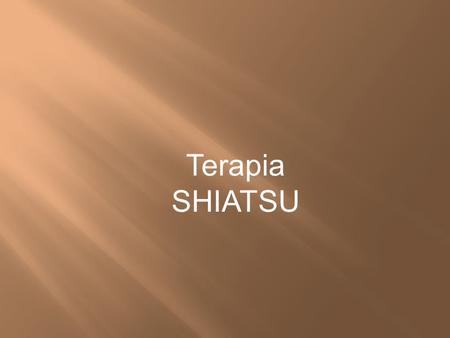 Terapia SHIATSU.