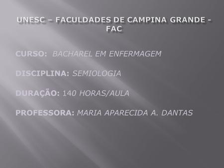 UNESC – FACULDADES DE CAMPINA GRANDE - FAC