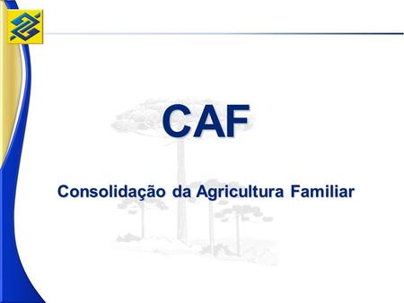 CAF Consolidação da Agricultura Familiar. Encargos financeiros: até R$ 15.000,00: 2% ao ano; até R$ 15.000,00: 2% ao ano; acima de R$ 15.000,00 e até.
