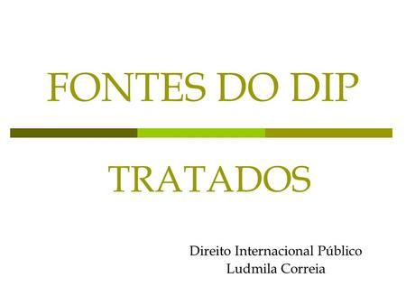 Direito Internacional Público Ludmila Correia