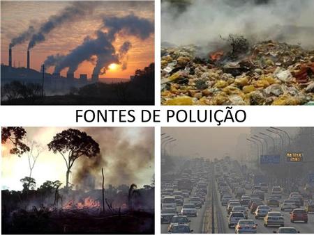 FONTES DE POLUIÇÃO.