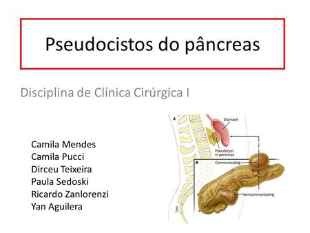 Pseudocistos do pâncreas