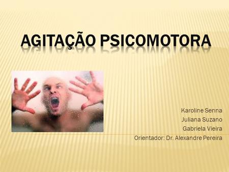 AGITAÇÃO PSICOMOTORA Karoline Senna Juliana Suzano Gabriela Vieira