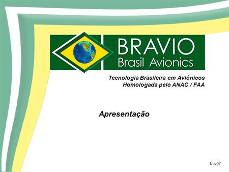 Apresentação Tecnologia Brasileira em Aviônicos