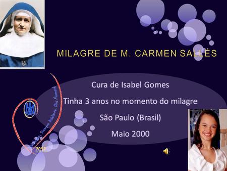 MILAGRE DE M. CARMEN SALLÉS