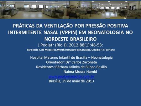Hospital Materno Infantil de Brasília – Neonatologia