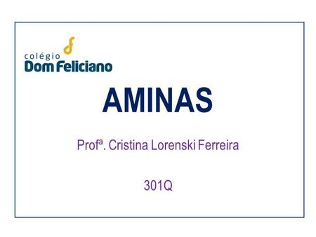 Profª. Cristina Lorenski Ferreira 301Q