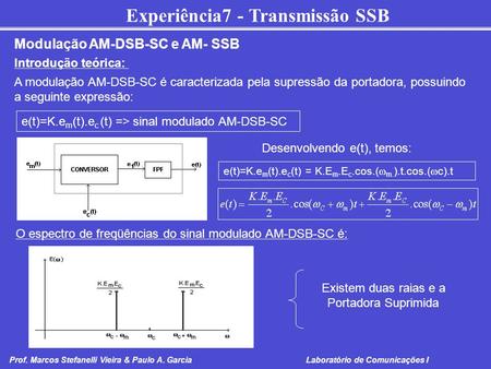 Modulação AM-DSB-SC e AM- SSB