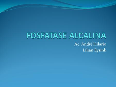 Ac. André Hilario Lilian Eysink