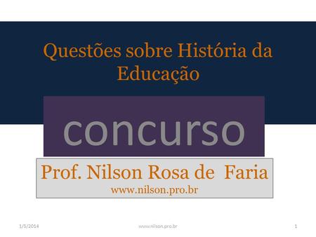 Questões sobre História da Educação