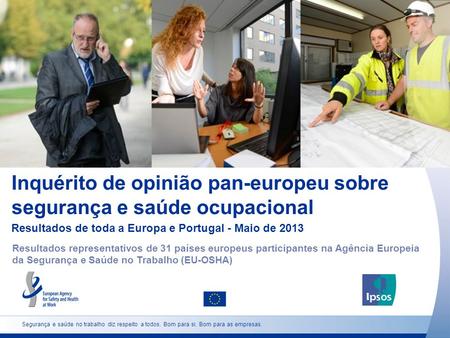 Inquérito de opinião pan-europeu sobre segurança e saúde ocupacional
