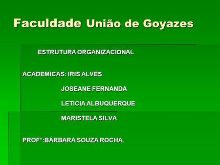 Faculdade União de Goyazes