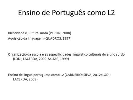 Ensino de Português como L2