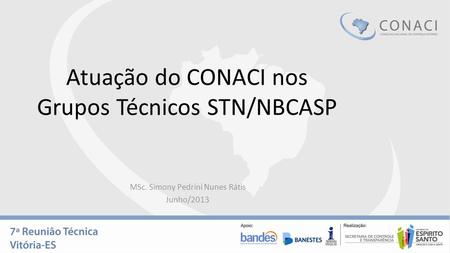 Atuação do CONACI nos Grupos Técnicos STN/NBCASP