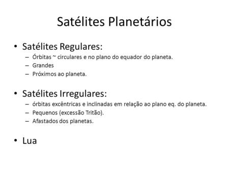 Satélites Planetários