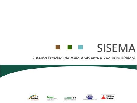 SISEMA Sistema Estadual de Meio Ambiente e Recursos Hídricos.