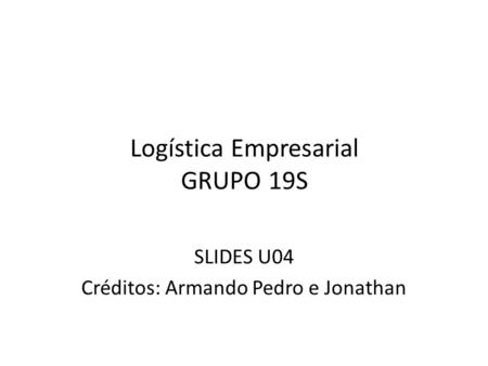 Logística Empresarial GRUPO 19S