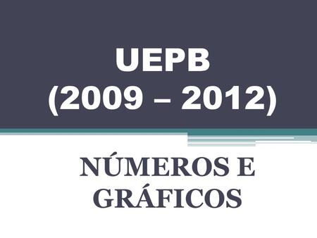 UEPB (2009 – 2012) NÚMEROS E GRÁFICOS. EVOLUÇÃO DAS DESPESAS POR FONTE DE RECURSO * Crescimento de aproximadamente 27,01%.