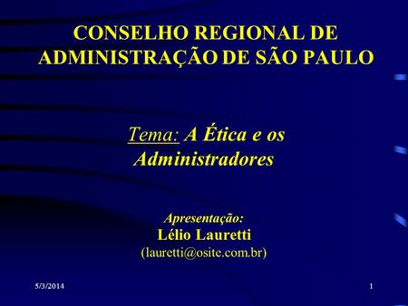 CONSELHO REGIONAL DE ADMINISTRAÇÃO DE SÃO PAULO
