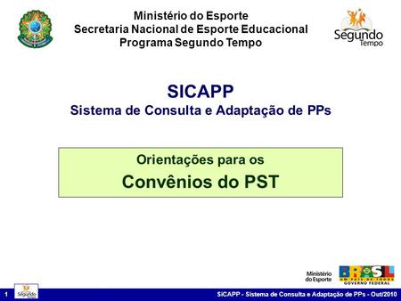 SICAPP Convênios do PST
