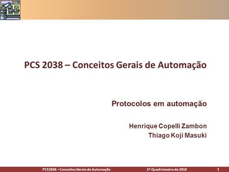 PCS 2038 – Conceitos Gerais de Automação