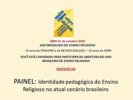 ANO BRASILEIRO DO ENSINO RELIGIOSO
