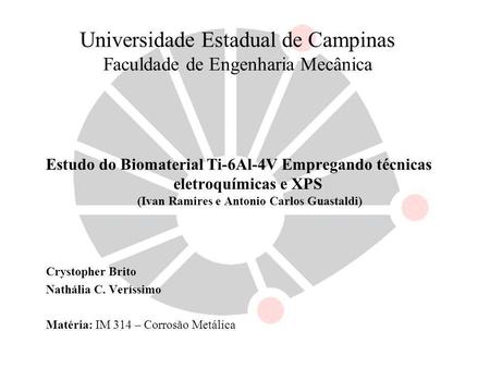 Universidade Estadual de Campinas Faculdade de Engenharia Mecânica