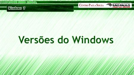 Versões do Windows.