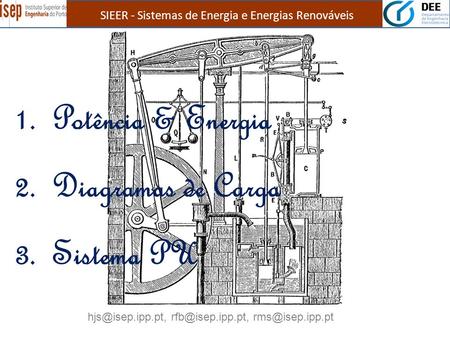 Potência & Energia Diagramas de Carga Sistema PU