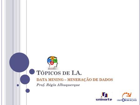 DATA MINING – MINERAÇÃO DE DADOS Prof. Régis Albuquerque