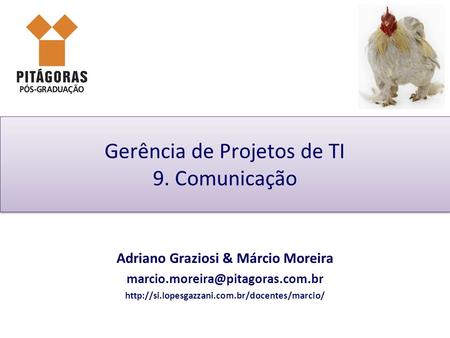 Gerência de Projetos de TI 9. Comunicação