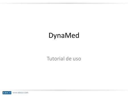 DynaMed Tutorial de uso.