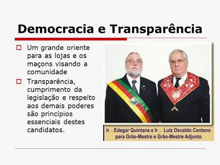 Democracia e Transparência